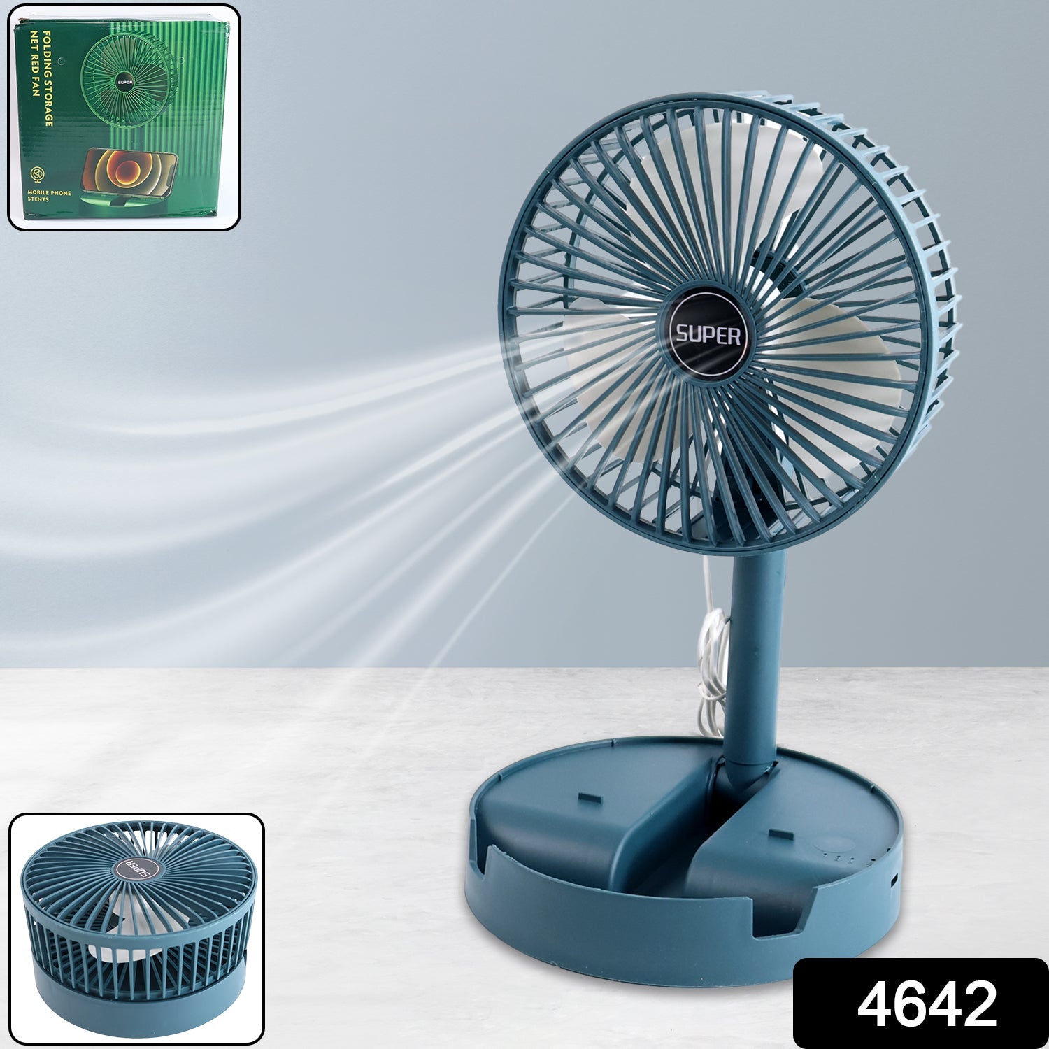Adjustable Portable Desktop Fan - Telescopic Silent Personal Cooling for Office & Travel (Battery Not Include) Adjustable Portable Desktop Fan - Telescopic Silent Personal Cooling for Office & Travel (Battery Not Include)
